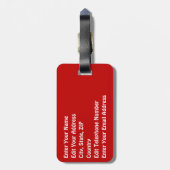 サンタのクリスマス旅行 ラゲッジタグ (裏面縦)