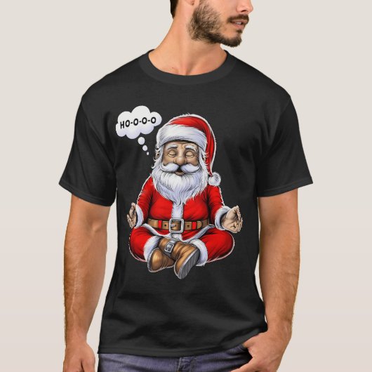 サンタのクリスマス瞑想 Tシャツ (正面)
