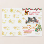 サンタのクリスマス箔押しカード 箔カード (内部)