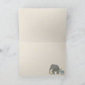 サンタのクリスマス象の印刷のヴィンテージ シーズンカード (内部)