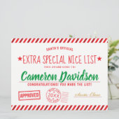 サンタのクリスマス·ナイス·リスト賞 招待状 (スタンド正面)