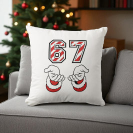 サンタのクリスマス・ミーム シックス セブン 67 6 7 ホリデー クッション