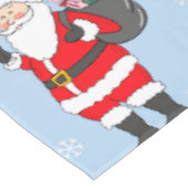 サンタのクリスマス 赤ワイン デコレーション クリスマスの飾り テーブルクロス (アングル)