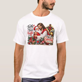 サンタのクリスマスTシャツ | 祝祭的なホリデーTシャツ Tシャツ