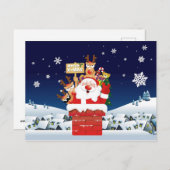 サンタのクルーからのメリークリスマス シーズンポストカード (正面/裏面)