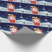 サンタのクルーからのメリークリスマス ラッピングペーパー (角)