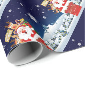サンタのクルーからのメリークリスマス ラッピングペーパー (ロールコーナー)