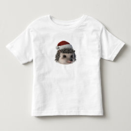 サンタのコスチュームを着たクリスマスのハリネズミまたはポッサム トドラーTシャツ