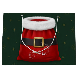 サンタのコスチューム風の袋のクリスマスギフトバッグ ラージペーパーバッグ
