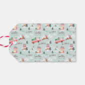 サンタのコミンの町ピンクのバンへの覗き込みはしない ギフトタグ (裏面横)