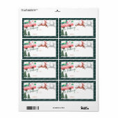 サンタのコミンの町ピンクのバンへの覗き込みはしない ラベル (フルシート)