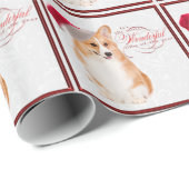 サンタのコーギーの包装紙 ラッピングペーパー (ロールコーナー)