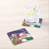 サンタのコースター スクエアペーパーコースター (インサイチュ)