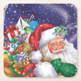 サンタのコースター スクエアペーパーコースター