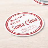 サンタのコースター ラウンドペーパーコースター (アングル)