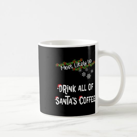 サンタのコーヒーのマッチンを飲み干す可能性が高い コーヒーマグカップ (右)