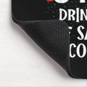 サンタのコーヒーを全て飲んでしまう雪だるま マウスパッド (コーナー)