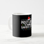 サンタのコーヒーを飲み干す可能性大 クリスマス コーヒーマグカップ (正面左)
