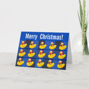 サンタのゴム製ダッキーのメリークリスマス シーズンカード