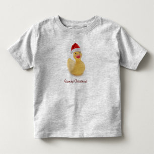 サンタのゴム製ダッキーのワイシャツ トドラーTシャツ
