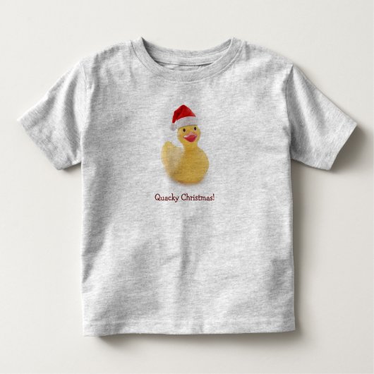 サンタのゴム製ダッキーのワイシャツ トドラーTシャツ (正面)