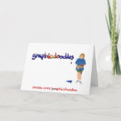 サンタのゴルフをするクリスマスカードのテンプレート シーズンカード (裏面)