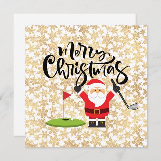 サンタのゴルファーとゴルフ遊メリークリスマス (正面/裏面)