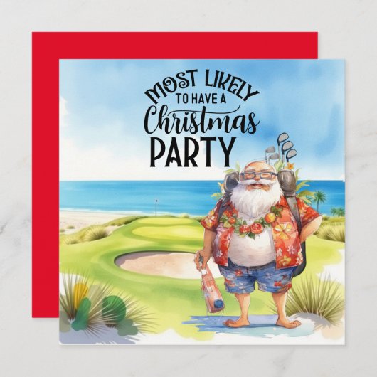 サンタのゴルファーとゴルフ遊メリークリスマス (正面/裏面)