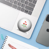 サンタのゴルファーのためのメリークリスマス シール (ノートパソコンとiPhone)