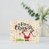 サンタのゴルファーCとのゴルフメリー遊クリス マス ポストカード (スタンド正面)