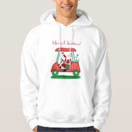 サンタのゴルフカート メリークリスマスTシャツ パーカ