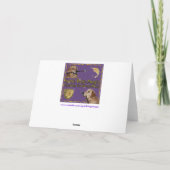 サンタのゴールデンレトリバーのクッキーとミルク シーズンカード (裏面)