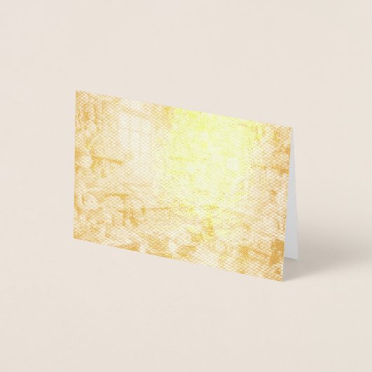 サンタのゴールドエルフワークショップ ホログラムカード 箔カード (正面)