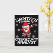 サンタのサイバーセキュリティお気に入りのアナリストのクリスマス カード (黄色い花)