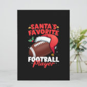 サンタのサッカーお気に入りの選手クリスマスパジャマ カード (スタンド正面)