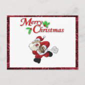 サンタのサッカー遊付きクリスマスポストカード シーズンポストカード (正面)