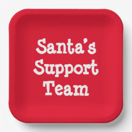 サンタのサポートチーム ペーパープレート