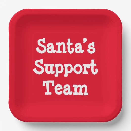 サンタのサポートチーム ペーパープレート (正面)