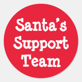 サンタのサポートチーム ラウンドシール