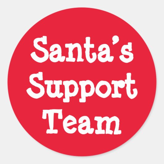 サンタのサポートチーム ラウンドシール (正面)