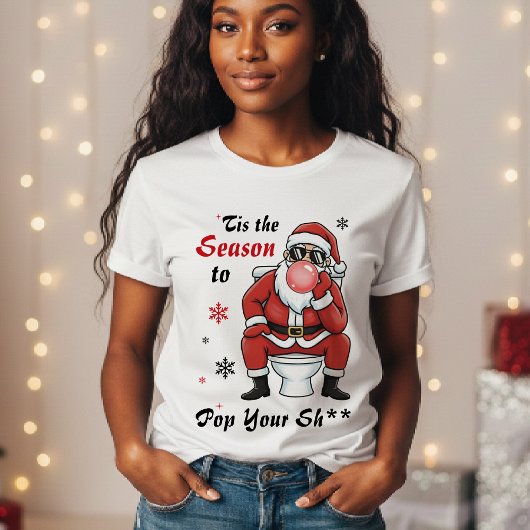 サンタのサングラス クリスマスのおふざけ Tシャツ