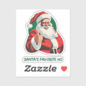 サンタのサンブズアップホリデー陽気でおもしろい シール (シート)