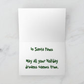 サンタのシュナウツァーのクリスマスカード シーズンカード (内部)
