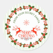 サンタのシールから ラウンドシール (正面)