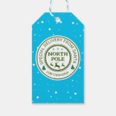 サンタのシールを着た北極から ギフトタグ (裏面)