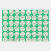 サンタのシールを着た北極から ラッピングペーパーシート (正面2)