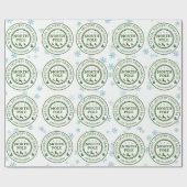 サンタのシールを着た北極から ラッピングペーパー (フラット)