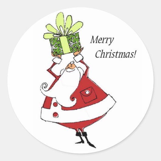 サンタのシール ラウンドシール (正面)