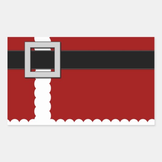 サンタのシール 長方形シール (正面)