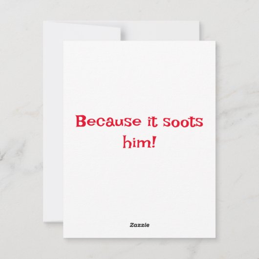 サンタのジョーク シーズンカード (裏面)